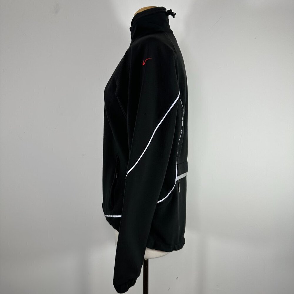 Vintage 90s Nike Full Zip Running Windbreaker Jacket Women’s Size L Gray Black - Picture 7 of 14